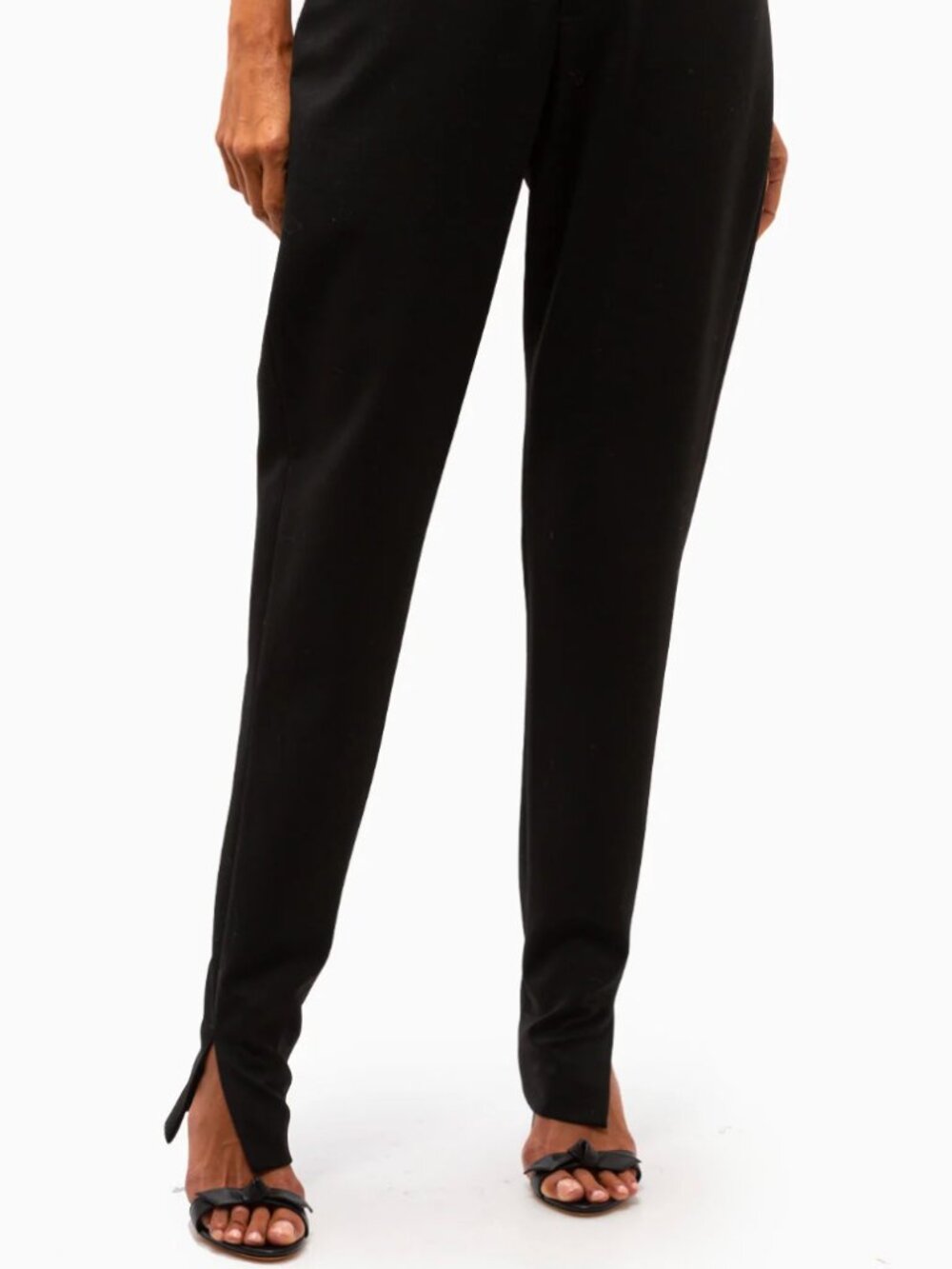 Smythe High Wasted Side Slit black pant size 8